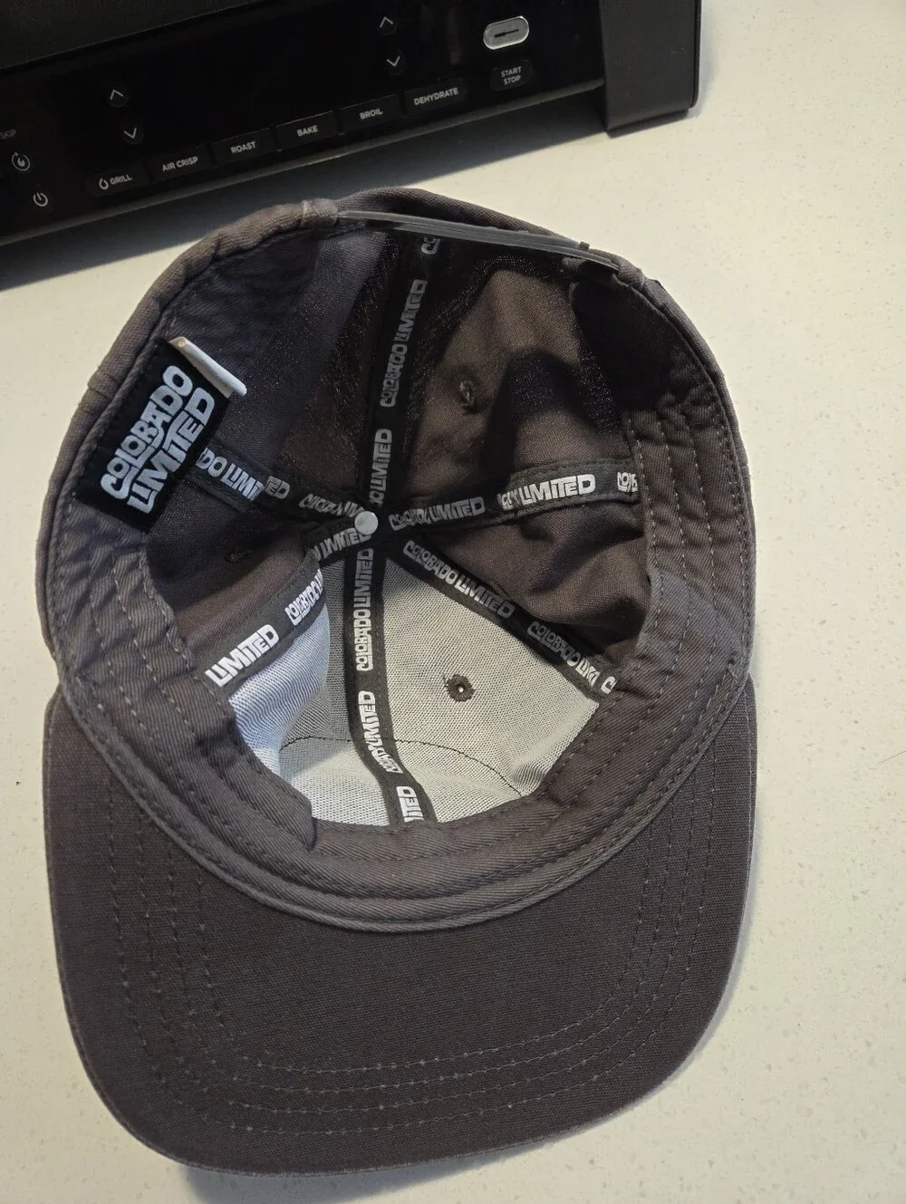 Colorado Limited Gray Black & White Mountains State Logo Men's Snapback Hat